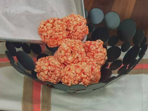 Candy Corn Popcorn Balls