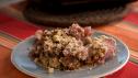 Red Wine Cooked Apples with Pecan Crumble