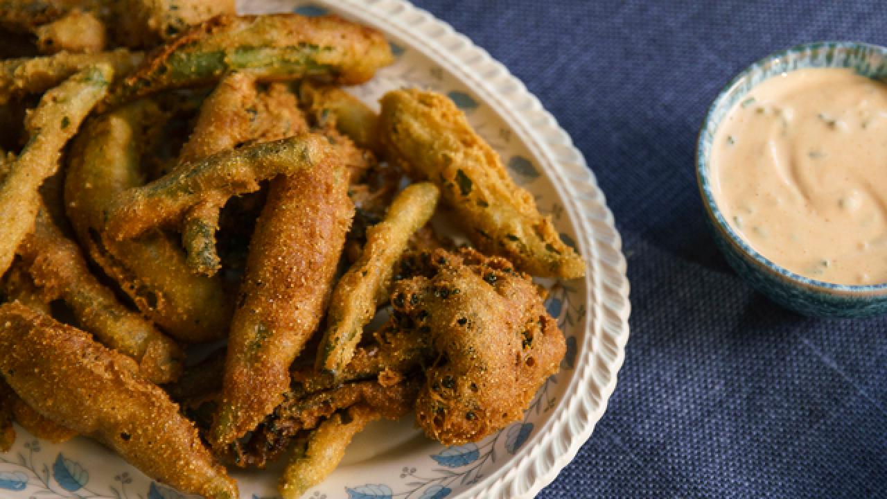 Veggie Fritters with Southern Chive Dip