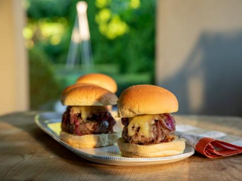 Smashed Hamburgers with Caramelized Onions