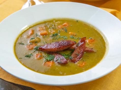 Split Pea Soup with Crispy Kielbasa