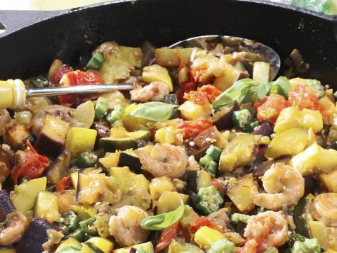 Ratatouille with Shrimp and Okra