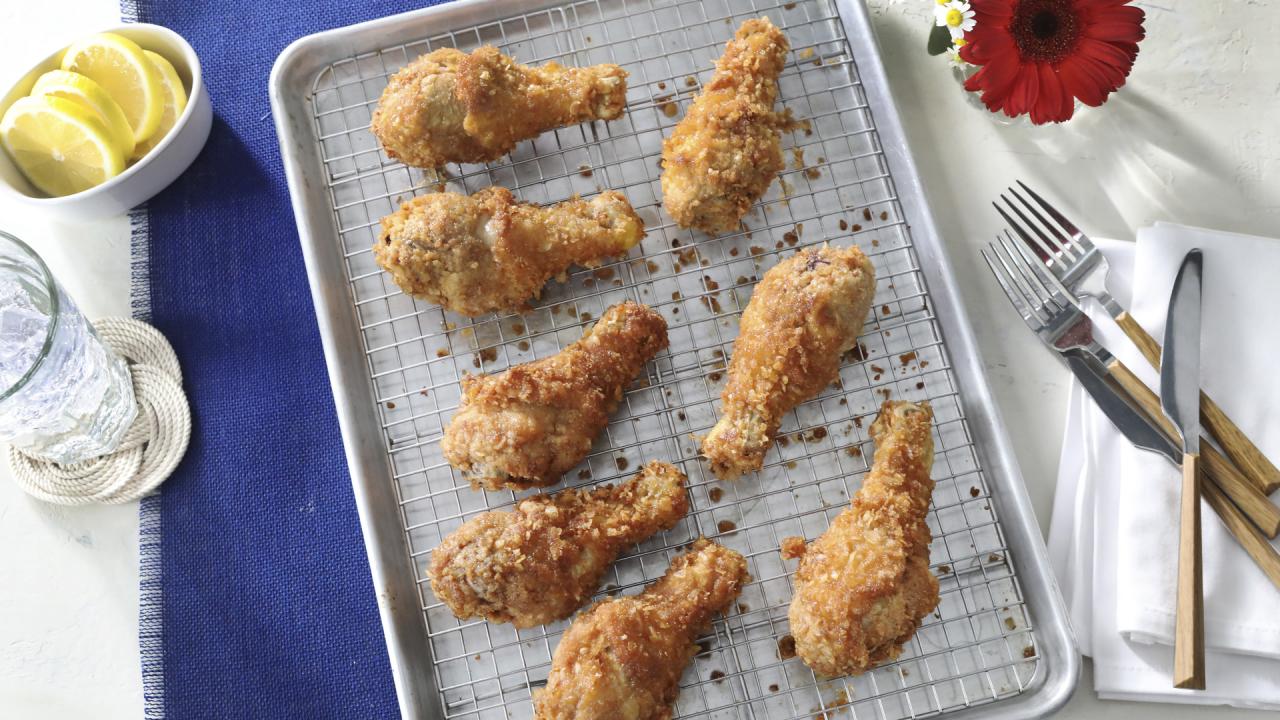 Crispy Rice Cereal-Coated Fried Chicken