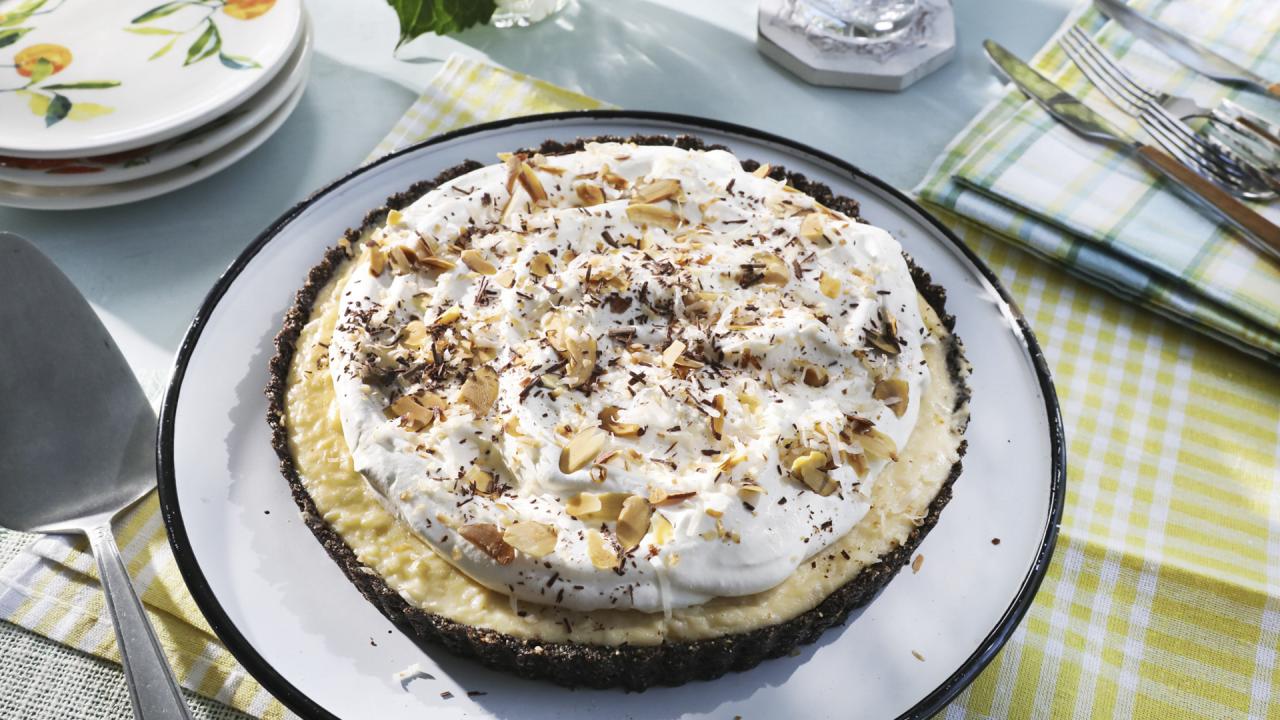 Dark Chocolate Coconut Cream Tart