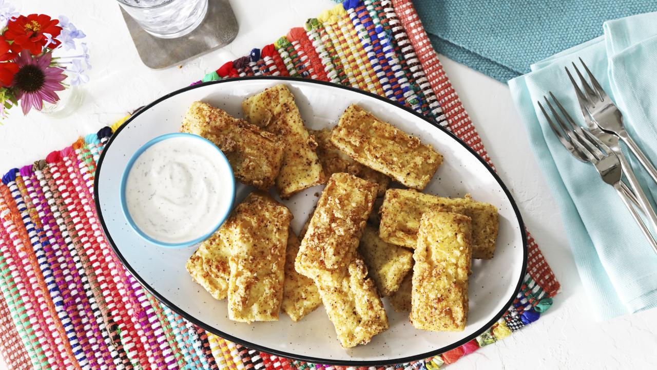 Lemon-Pepper Fried "Chicken" Tenders