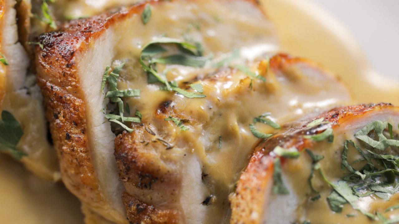 Rolled Stuffed Turkey Breast with Quick Stuffing and Gravy