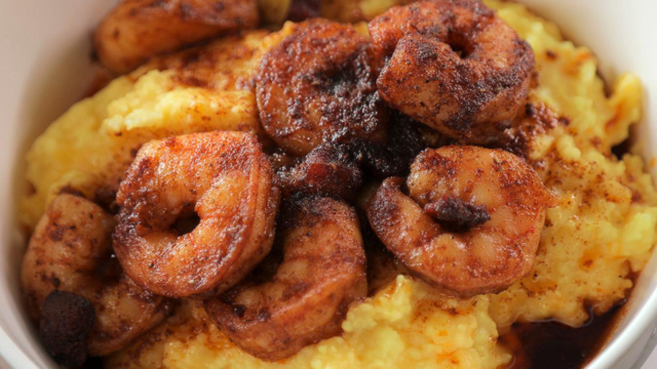 Shrimp and Grits with Blackened Spiced Butter