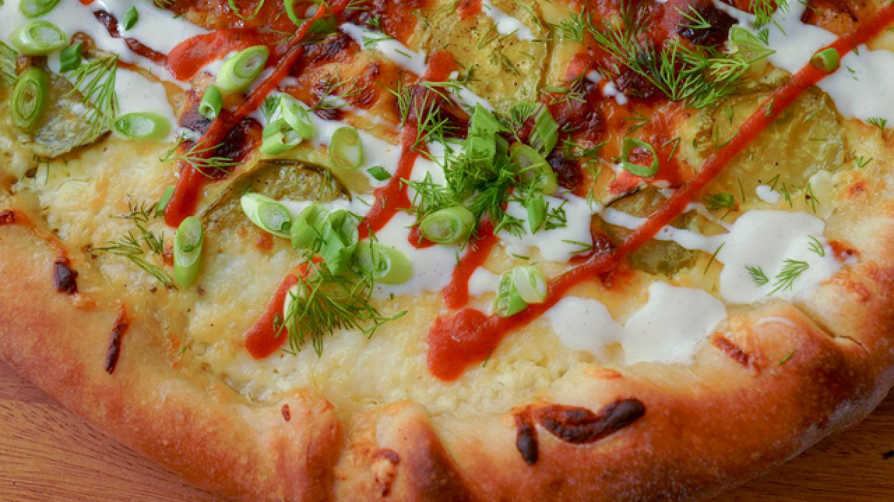 Stuffed Crust Purim Pickle Pizza