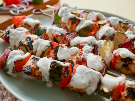 Yogurty Marinated Chicken Skewers
