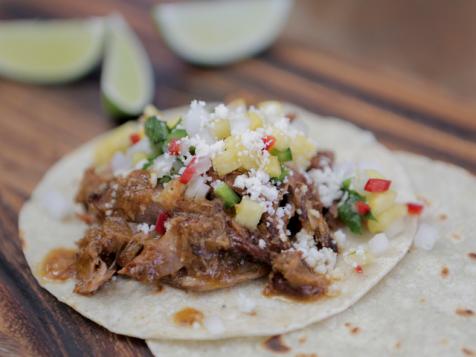 Al Pastor Tacos with Pineapple-Jalapeno Salsa