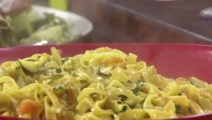 Golden Pasta With Zucchini