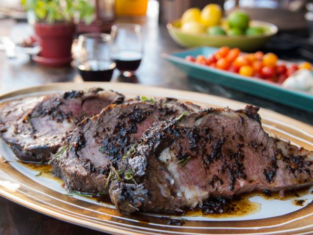 Smoked Prime Rib with Brown Butter Garlic Sauce | Food Network