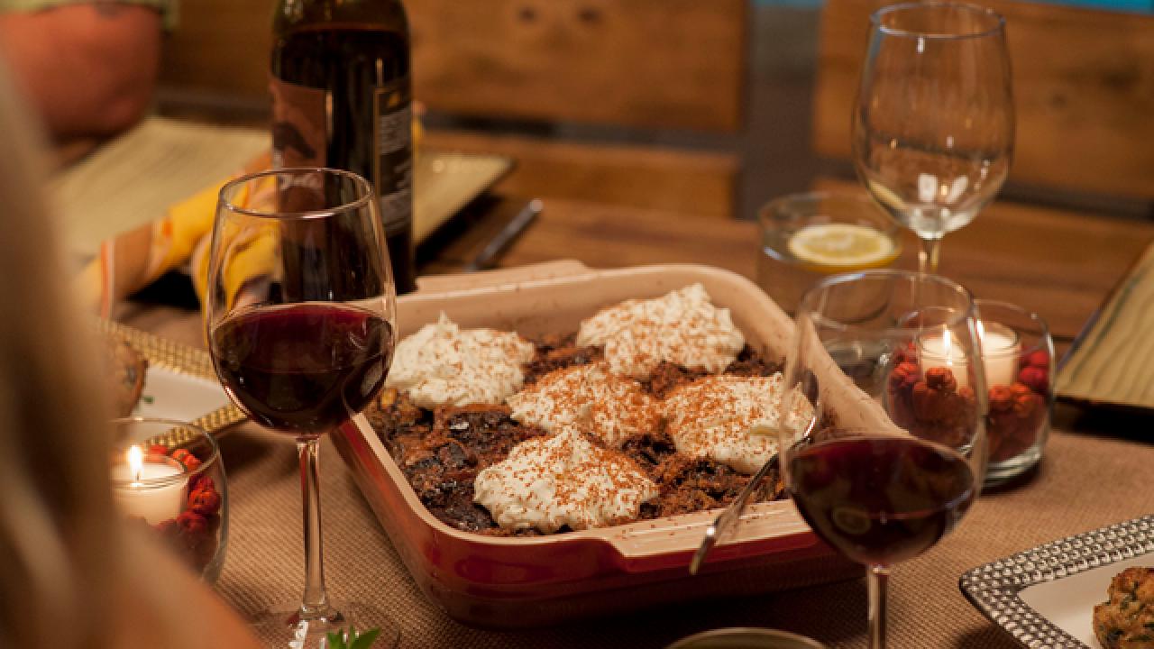Chocolate Babka Bread Pudding with Rum-Spiked Cherries