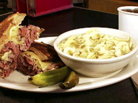 Reuben and Chicken Noodle Soup