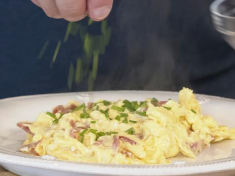 Pepperoni and Cheese Scrambled Eggs