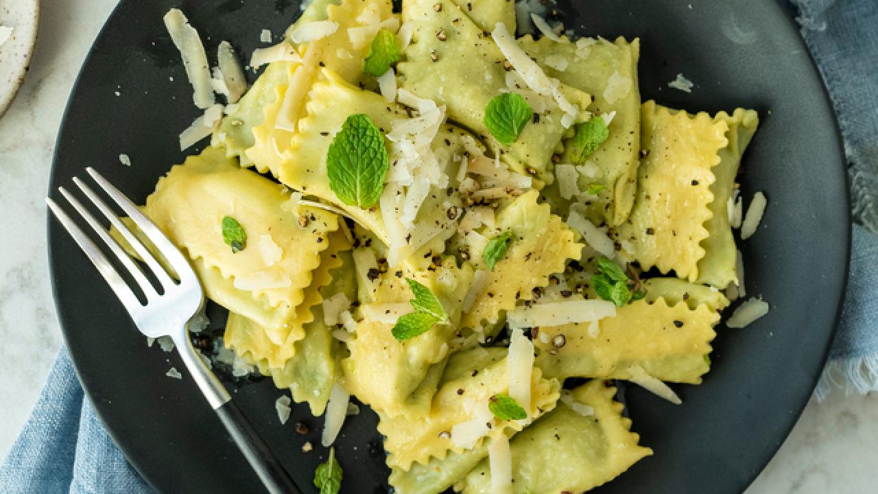 Sweet Pea and Black Pepper Agnolotti
