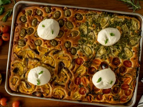 Four-Flavor Focaccia with Burrata