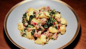 Potato Gnocchi with Fennel Pork Sausage, Calabrian Chili and Broccoli Rabe
