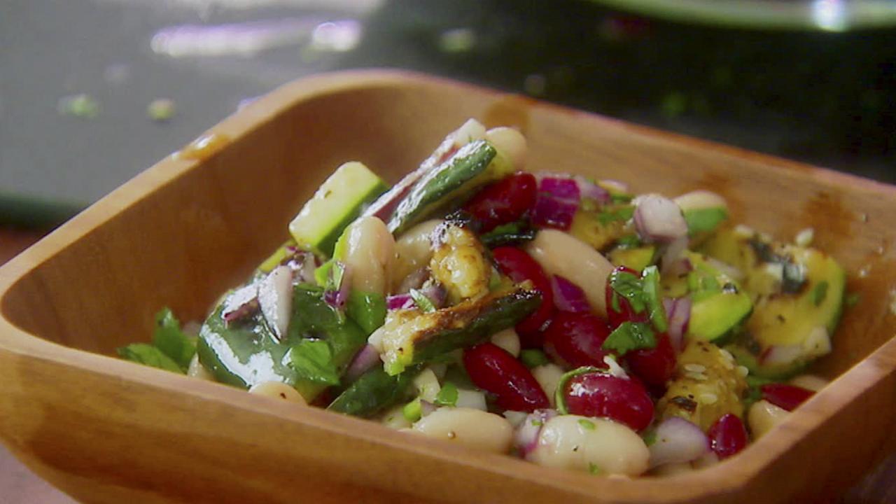 Grilled Zucchini-Bean Salad