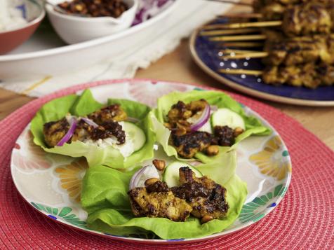 Thai Chicken Satay Lettuce Cups