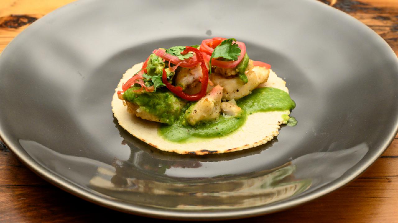 Crispy Grouper and Blue Crab Taco