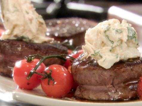 Roasted Tenderloin of Beef with Spicy Crab Salad