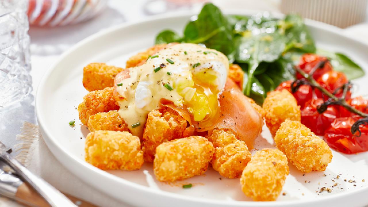 Potato Tot Eggs Benny