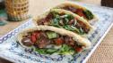 Grilled Lamb Pita Sandwiches with Mediterranean Salsa