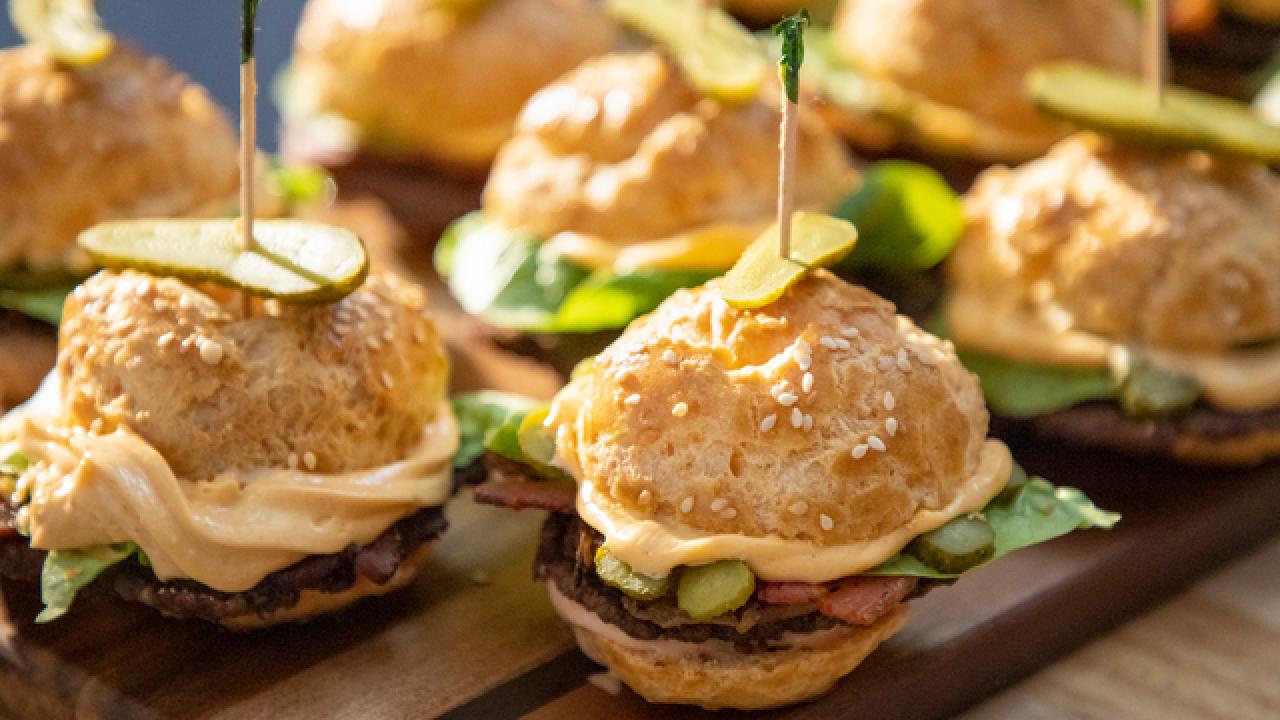 Cheeseburger Cream Puffs