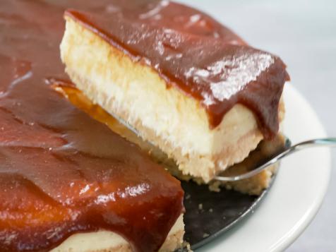 Cheddar Cheesecake with Apple Butter Caramel