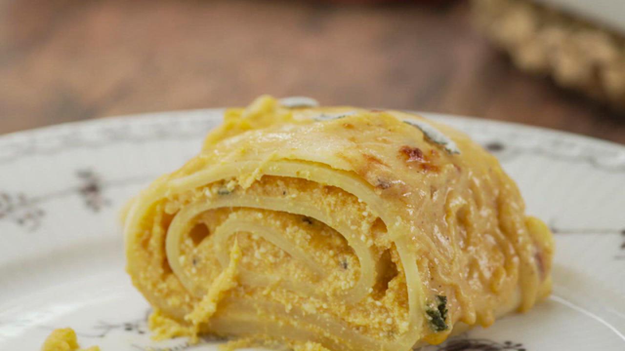 Pumpkin Lasagna Rolls