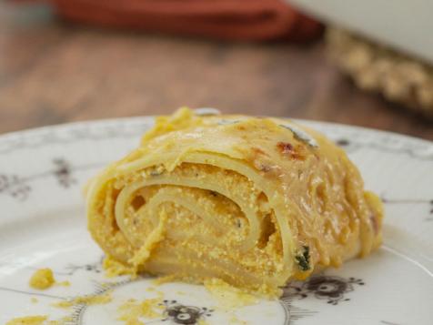 Pumpkin Lasagna Rolls