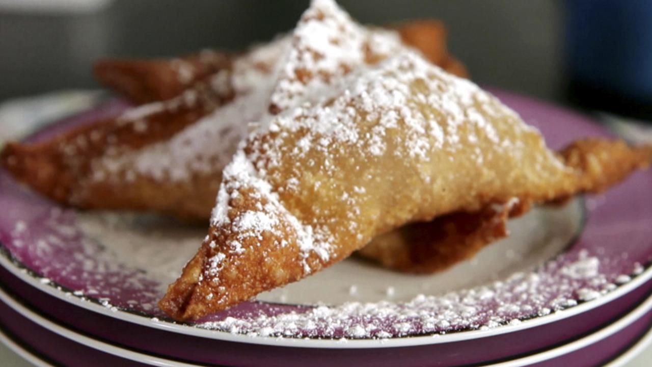 Peach Mascarpone Wontons