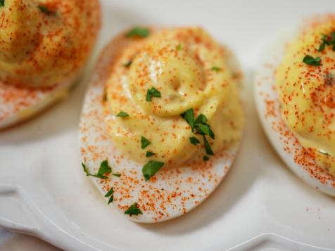 Lemon Caper Deviled Eggs