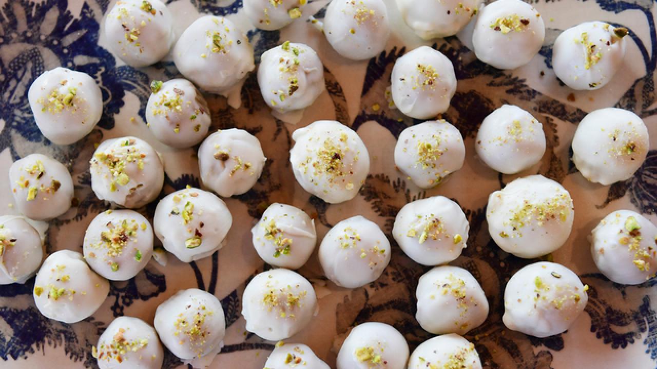 White Chocolate Pistachio Truffles