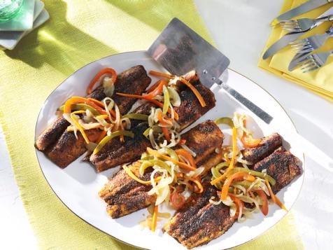 Blackened Trout with Escovitch