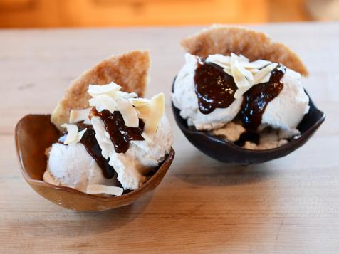 Spicy Ginger Sundaes with Five-Spice Crisps