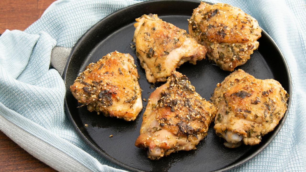 Sesame Roasted Chicken Thighs