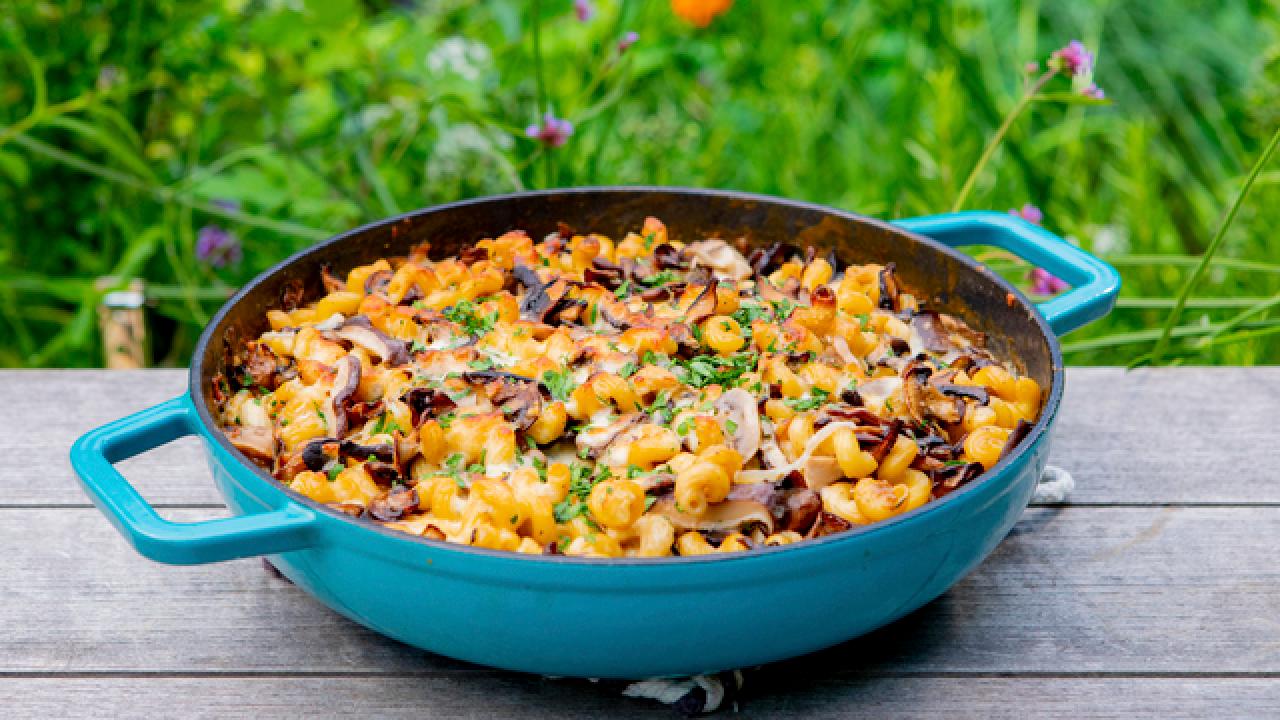 Marsala and Mushroom Pasta Bake