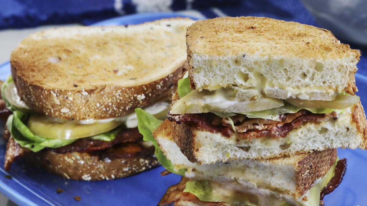 Fancy BLTs with Pickled Tomatoes