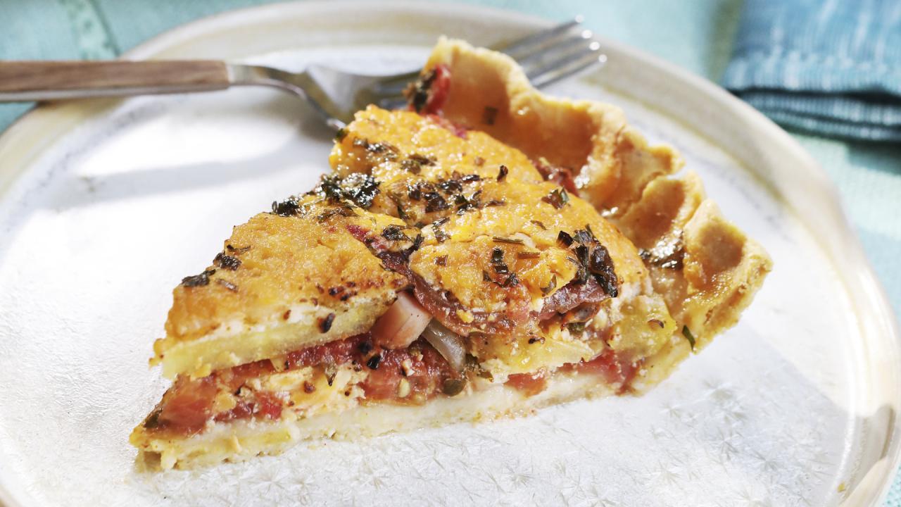 Tomato Pie with Cornmeal Crust