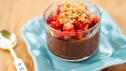 Chocolate Oat Milk Budino with Balsamic Strawberries