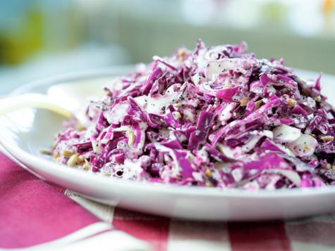 Purple Cauliflower and Red Cabbage Slaw