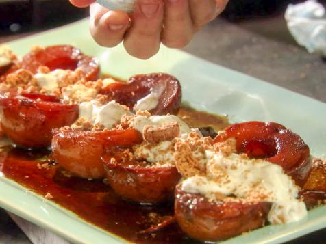 Caramelized Pears with Rum Raisin Mascarpone
