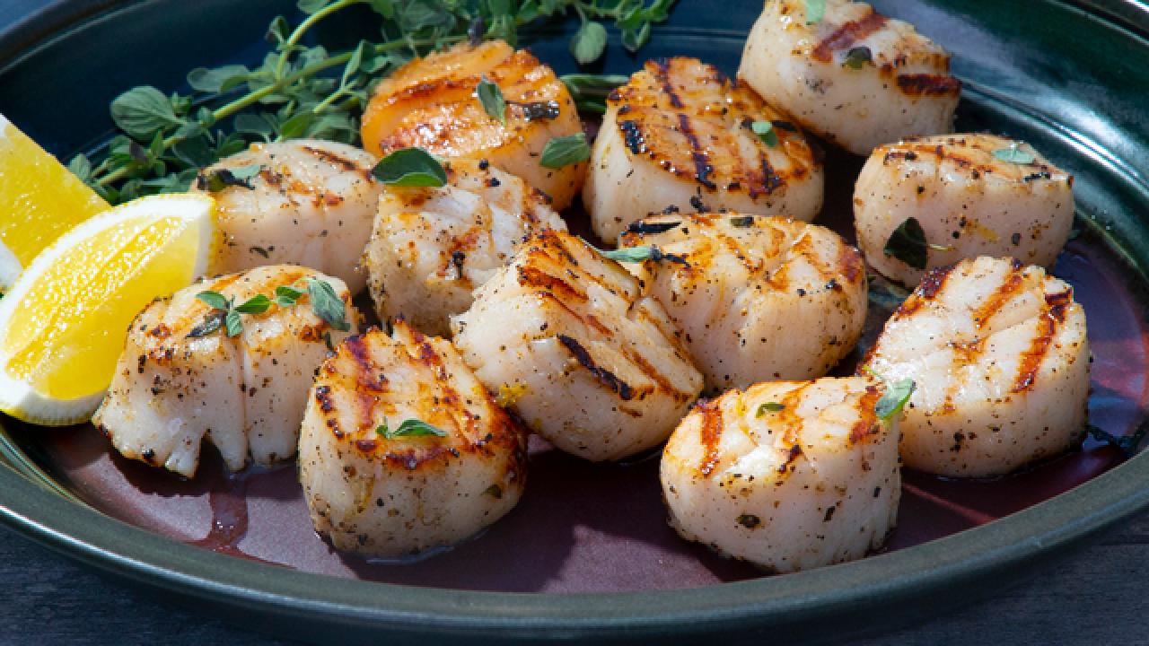 Quick Marinated Grilled Scallops