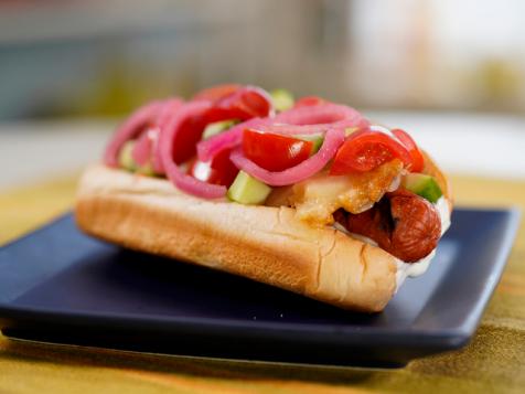 Greek-Style Flamin' Cheese Dog