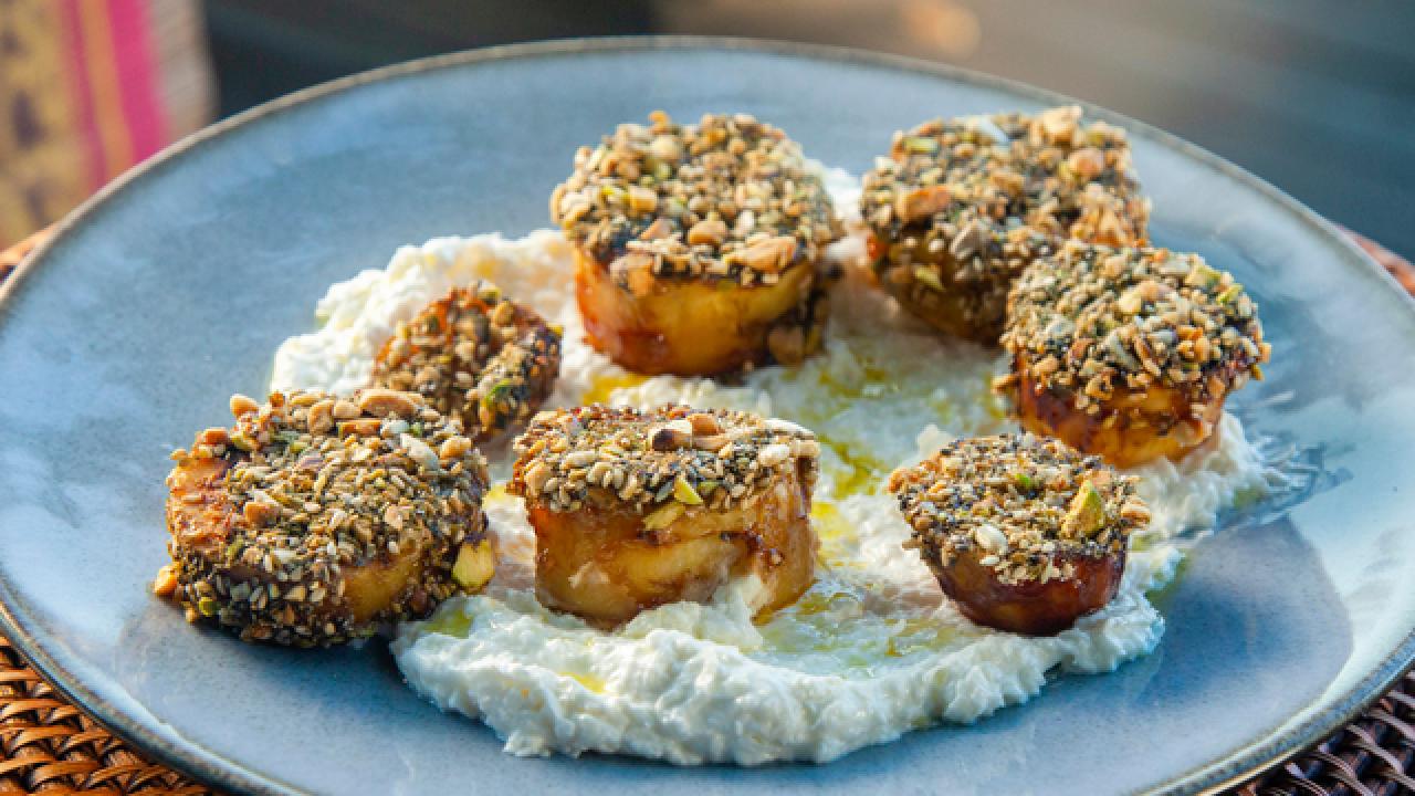 Maple Roasted Sweet Potatoes with Yogurt and Horseradish
