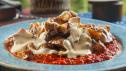 Sunchokes Bravas with Roasted Peppers and Lemon Aioli