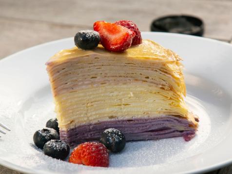 Red, White and Blue Crepe Cake