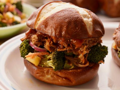 Pulled Pork Sandwiches with Charred Broccoli Slaw